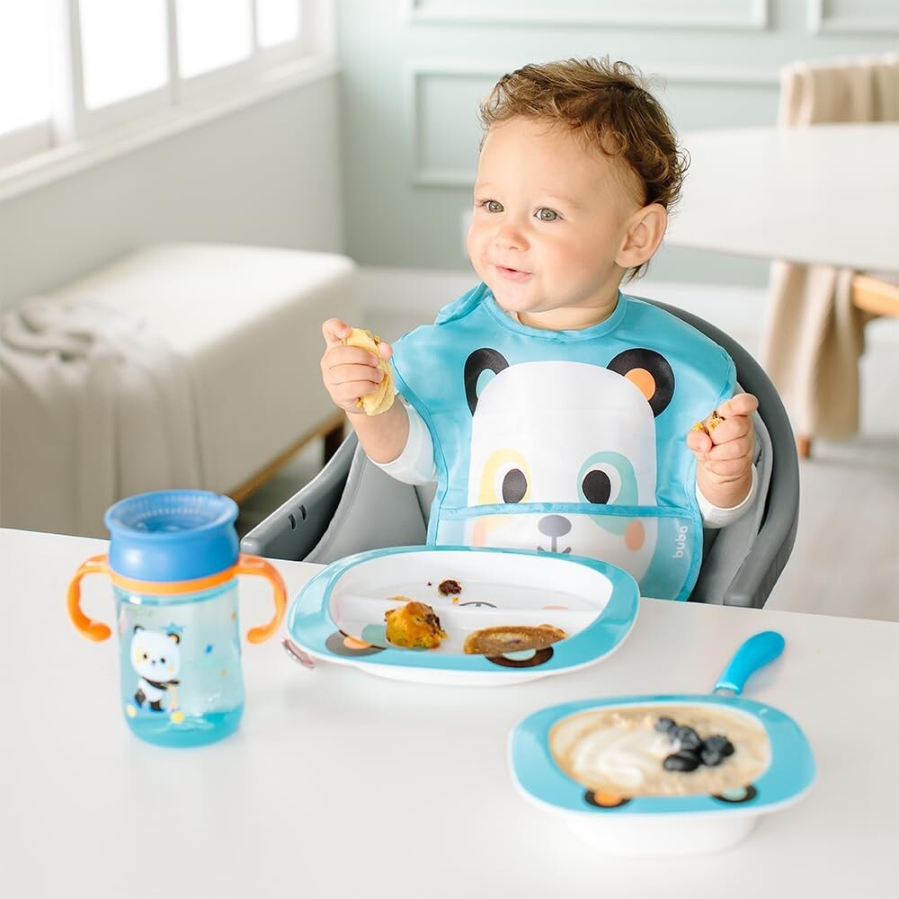 Set cubiertos metal ZOO BUBA celeste