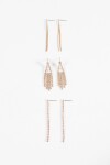 Set de caravanas strass dorado
