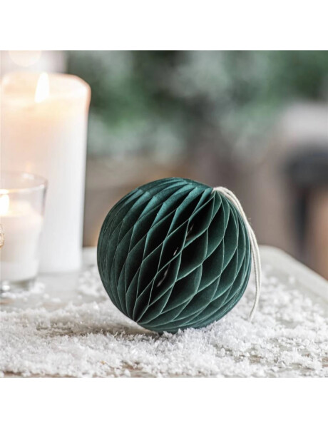 ADORNO COLGANTE BOLA 8x8CM PAPEL VERDE ADORNO COLGANTE BOLA 8x8CM PAPEL VERDE