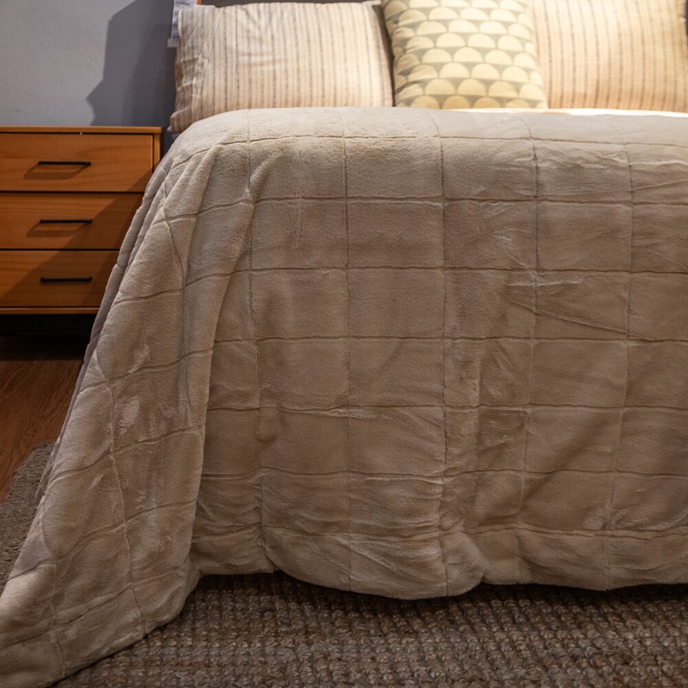 MANTA 2 PLAZAS POLIESTER NATURAL-BEIGE TOPAZ BEIGE