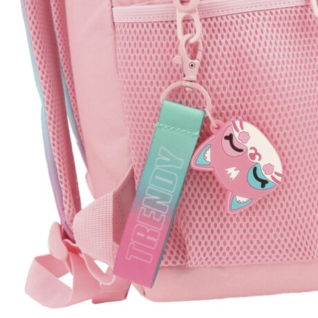 Mochila Escolar Trendy diseño Gatito Rosado