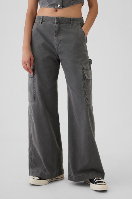 Pantalón Cargo Baggy Mujer Soft Black
