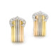 Caravanas En Oro 18K De 3 Tonos Con Brillantes Caravanas En Oro 18K De 3 Tonos Con Brillantes