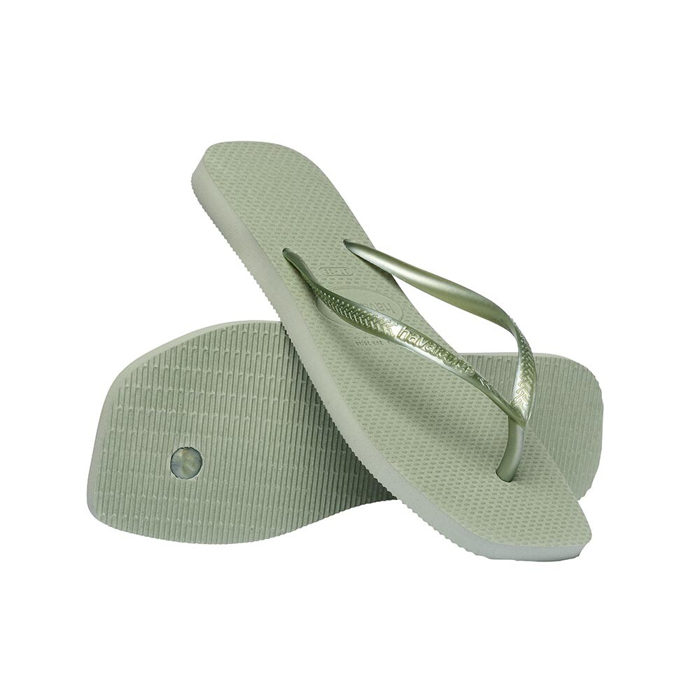 Sandalias Havaianas Slim Square Mujer Smoke Green