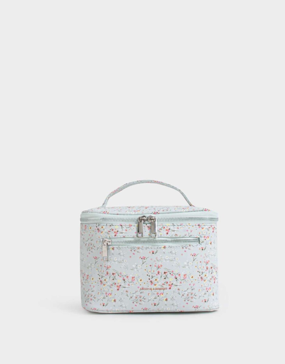 Portacosméticos Cuerina - Estampado Flores 