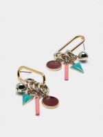 Pendientes Con Detalles Geométricos multicolor