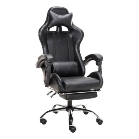 Silla Gamer Lumax Modelo ROM con Apoyapies Negro