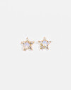Aros Pasantes Strass Aros De Estrella Con Cubic - Dorado