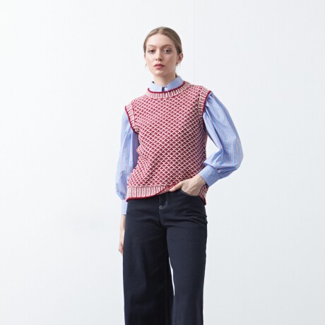 CHALECO ADELA Rojo Oscuro