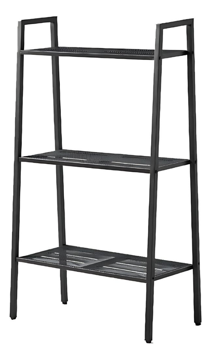 Estantería Metal 3 Estantes Biblioteca Multiuso - Negro 