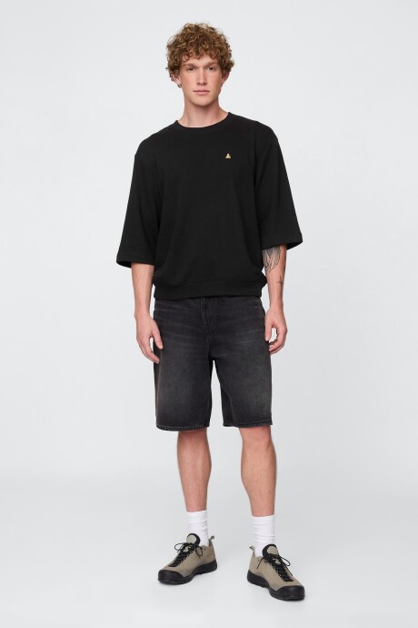 Remera Oversized Oso Brannan Hombre True Black