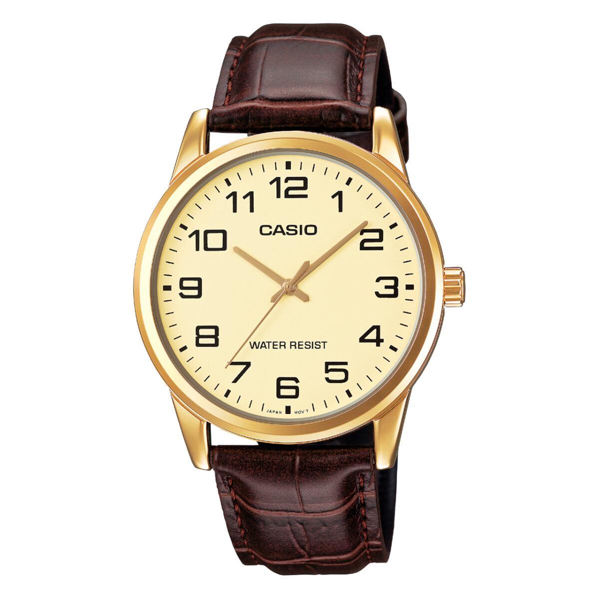 Reloj CASIO MTPV001GL-9BUDF en Cuero Marron Esfera 45mm 