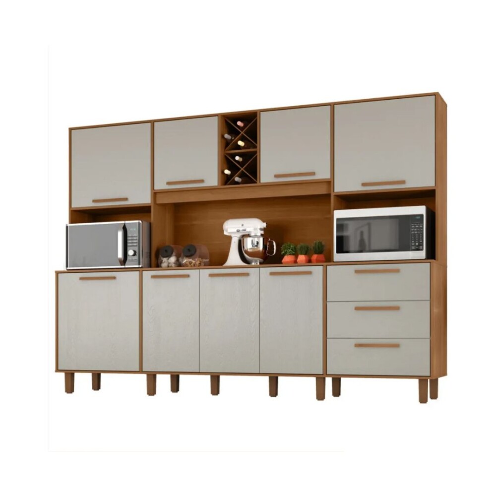 Kit de Cocina - 8 puertas 3 cajones - Apollo Cinamomo/Arena