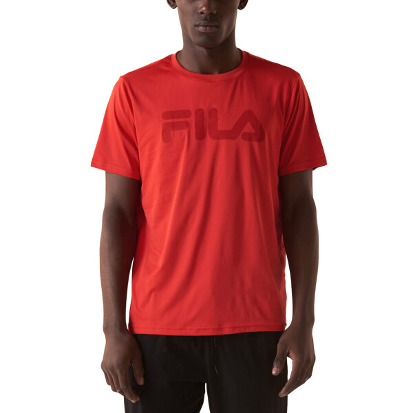FILA Basic sports ii Remera manga corta training para hombre - Rojo/Bordo Rojo-Bordo
