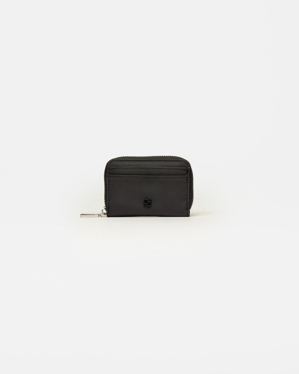 Tarjetero Rubber en efecto cuero Negro