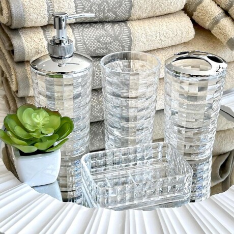 Set de Accesorios de Baño 4 Piezas Acrílico Set de Accesorios de Baño 4 Piezas Acrílico