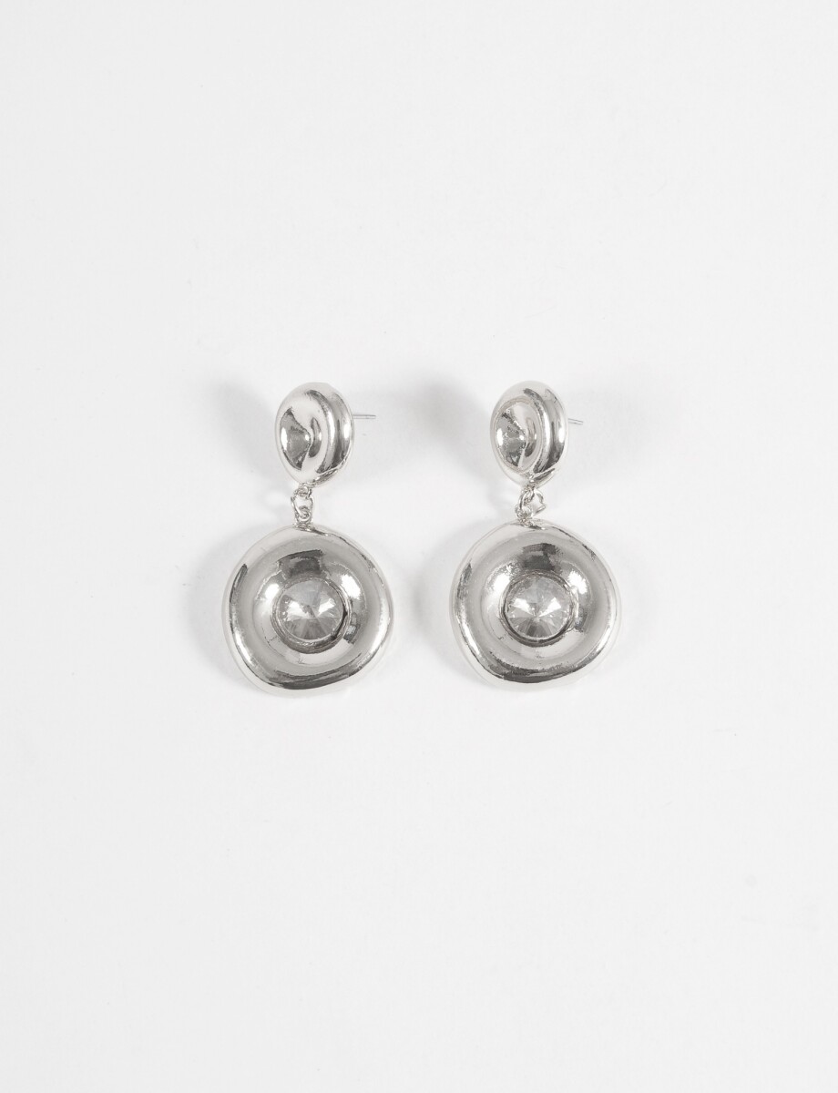 Caravanas brillo - plateado 