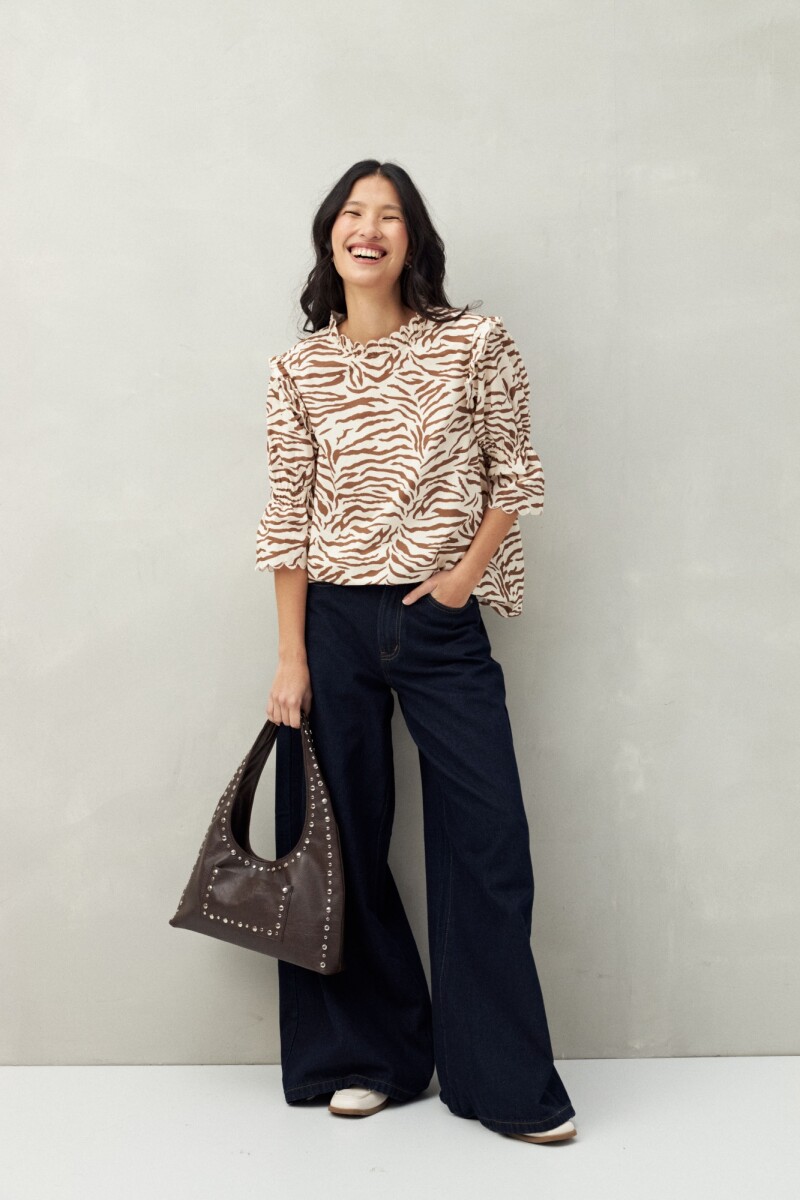 BLUSA SUZETTE Almendra