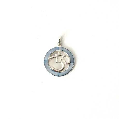 Dije OM Nácar Celeste - Plata 925 Dije OM Nácar Celeste - Plata 925