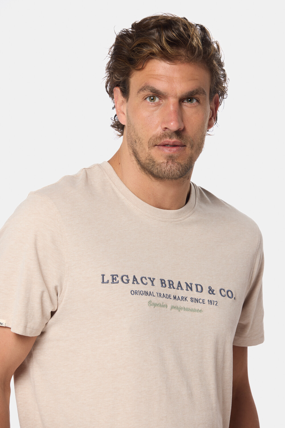 REMERA BORDADA Beige