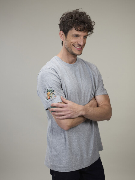 T-SHIRT ARANCIA GRIS MELANGE