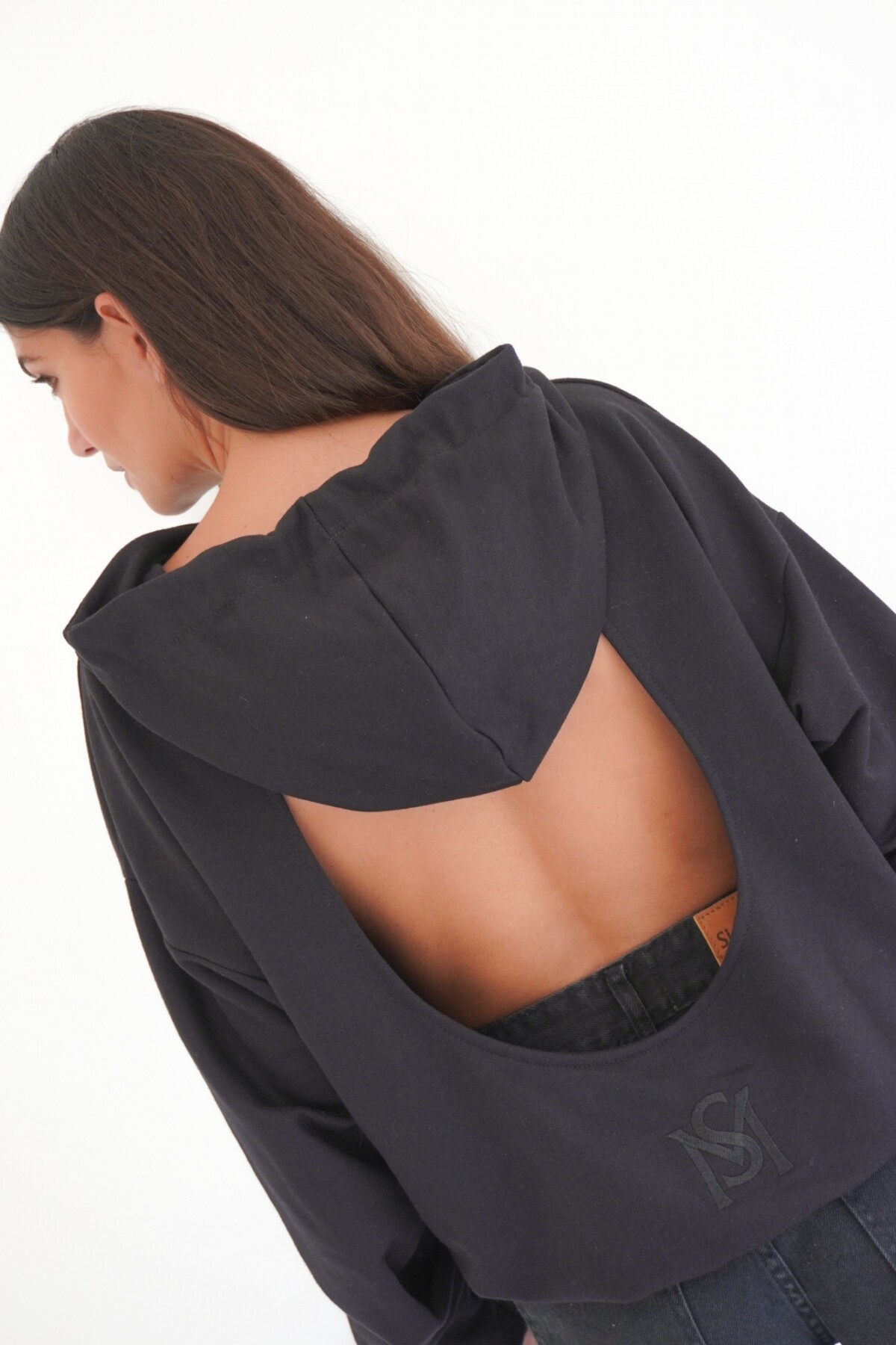 Sweater Backless Negro