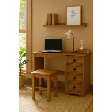 Escritorio 4 Cajónes Línea Naturale Roble
