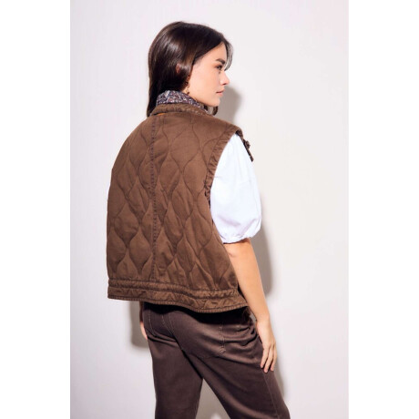 Chaleco Lavado Reversible Chocolate