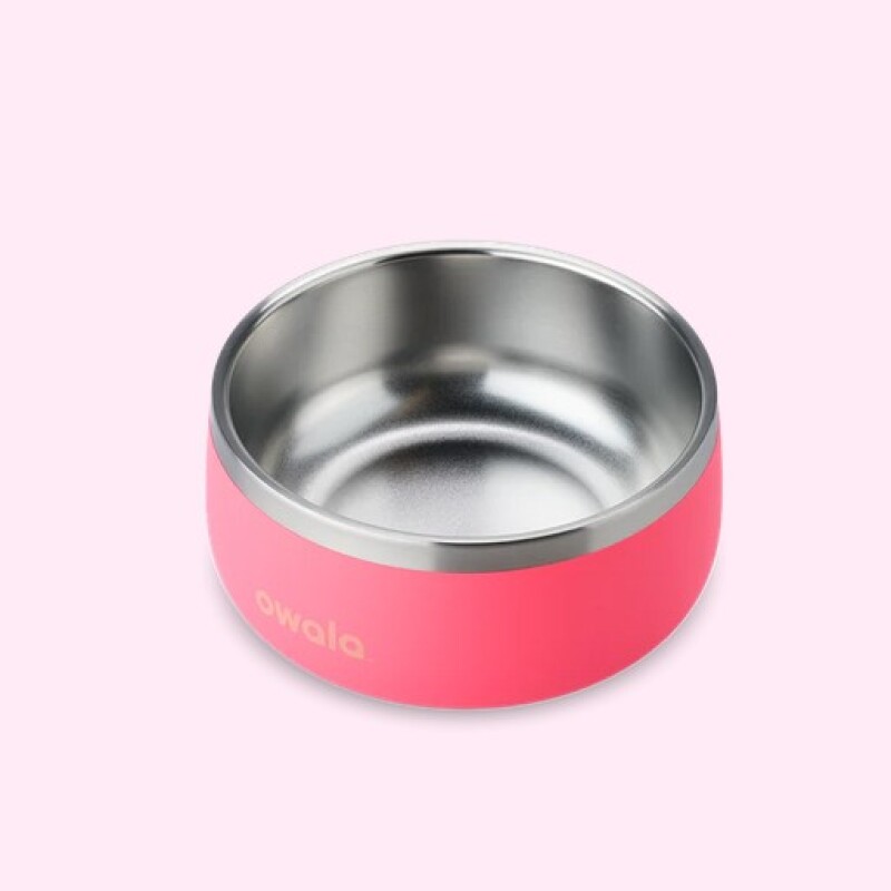 Plato comedero mascotas acero inoxidable c/ antideslizante Hyper Flamingo