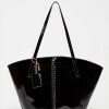 Shopper Neo Craft en cuero charol Negro