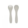 Set x2 cubiertos silicona KIKKABOO beige