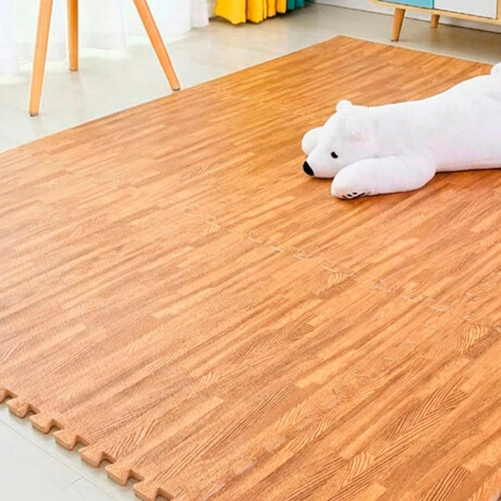 Set X20 Tatami Alfombra Piso Encastre Simil Madera Clara