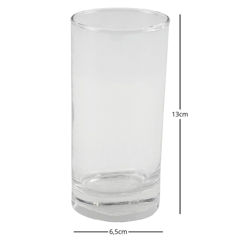 Set x6 Vasos de vidrio 310ML TRANSPARENTE
