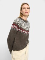 Jersey De Punto Jacquard gris
