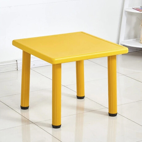 Mesa Cuadrada de Plástico y Metal para Niños 60x60cm Dorado