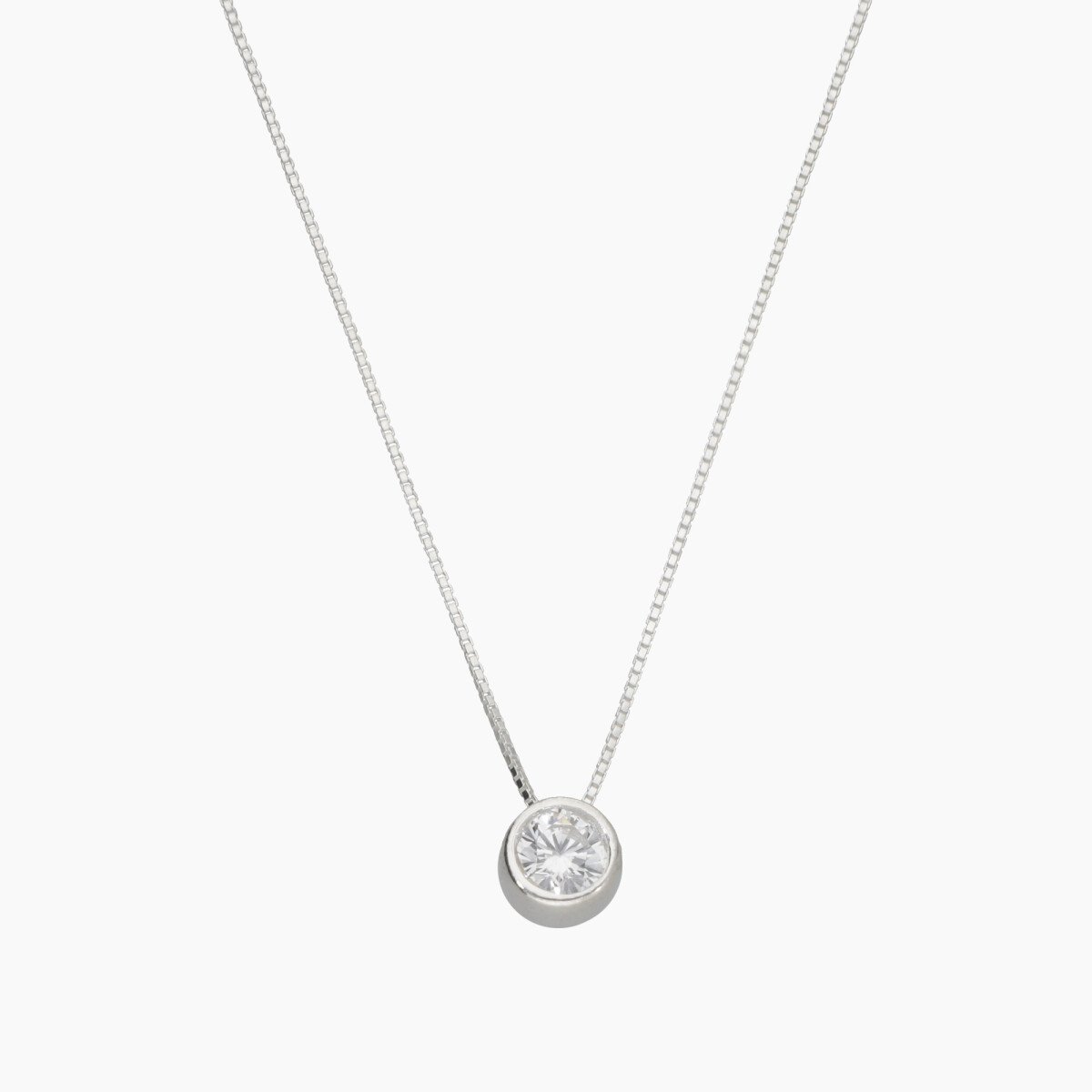 Conjunto Punto De Luz En Plata 925 Y Circonia 