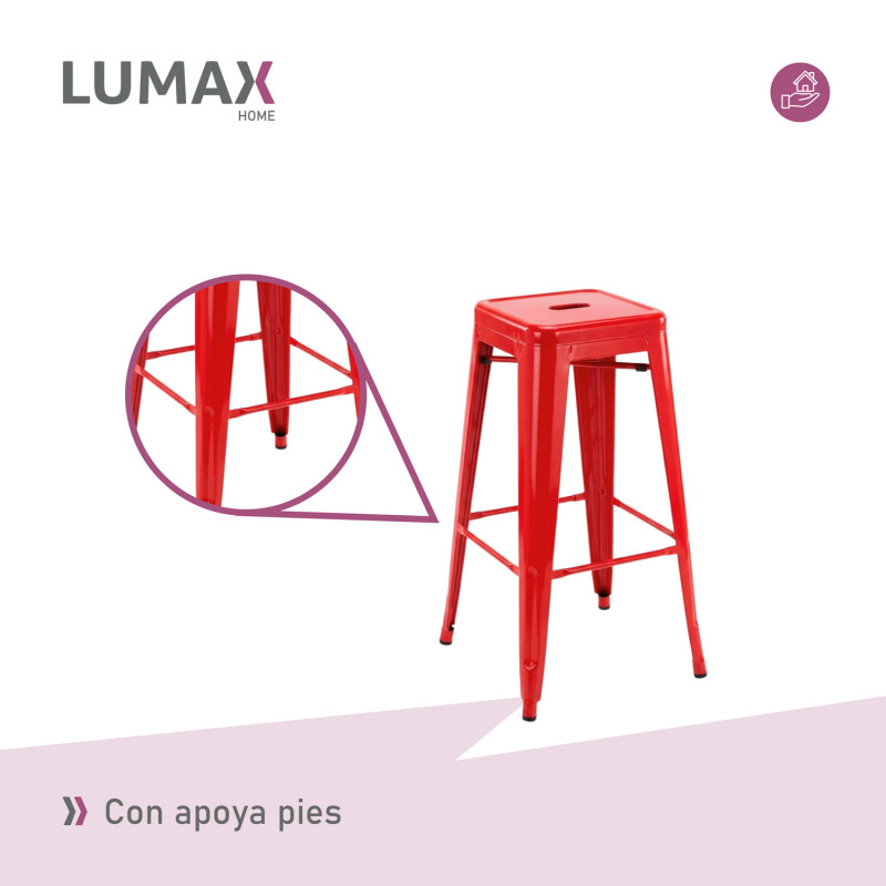 Taburete Tolix Hogar Pub Muebles Rojo