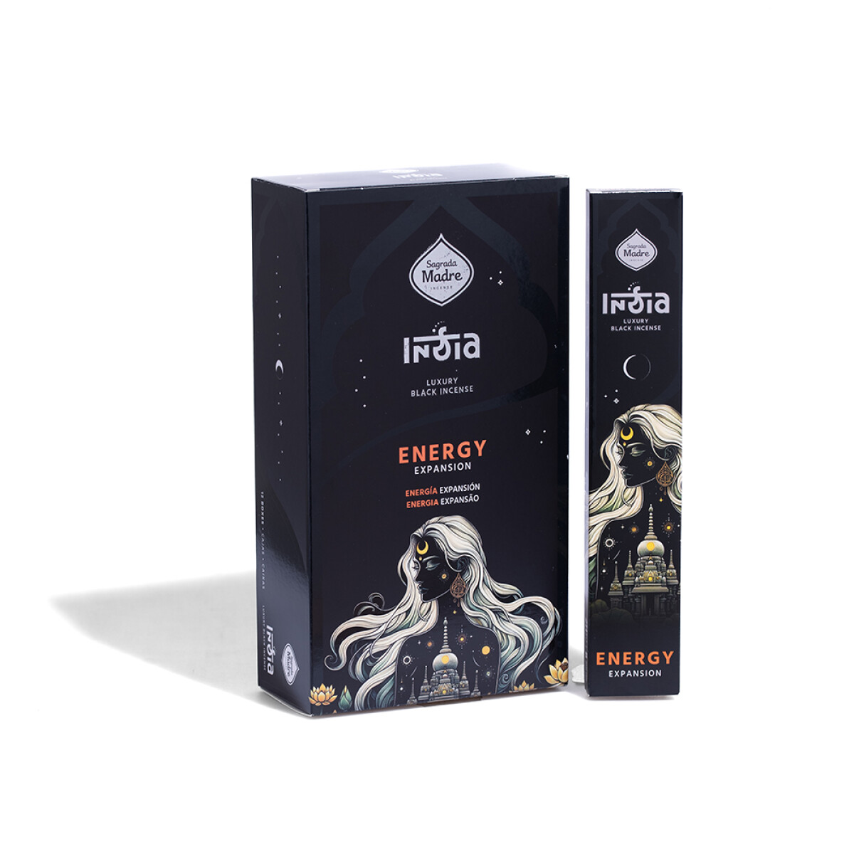 INCIENSO INDIA BLACK SAGRADA MADRE X12 - Energia 