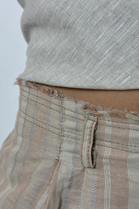 PANTALON MANHATTAN RAYADO Beige