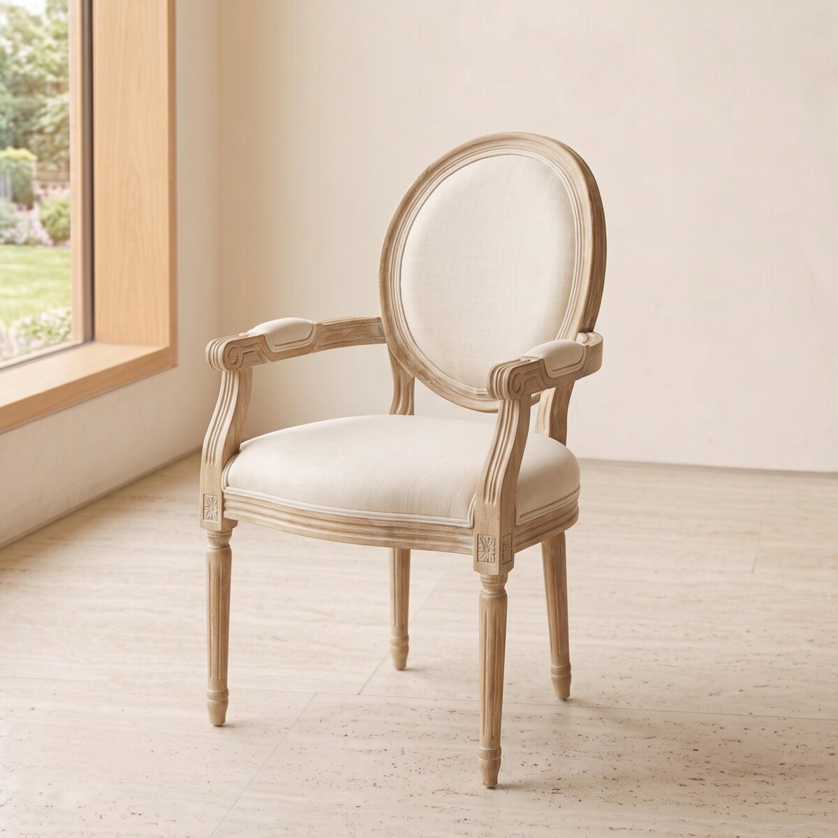 Silla de Roble con apoyabrazos - Clara 