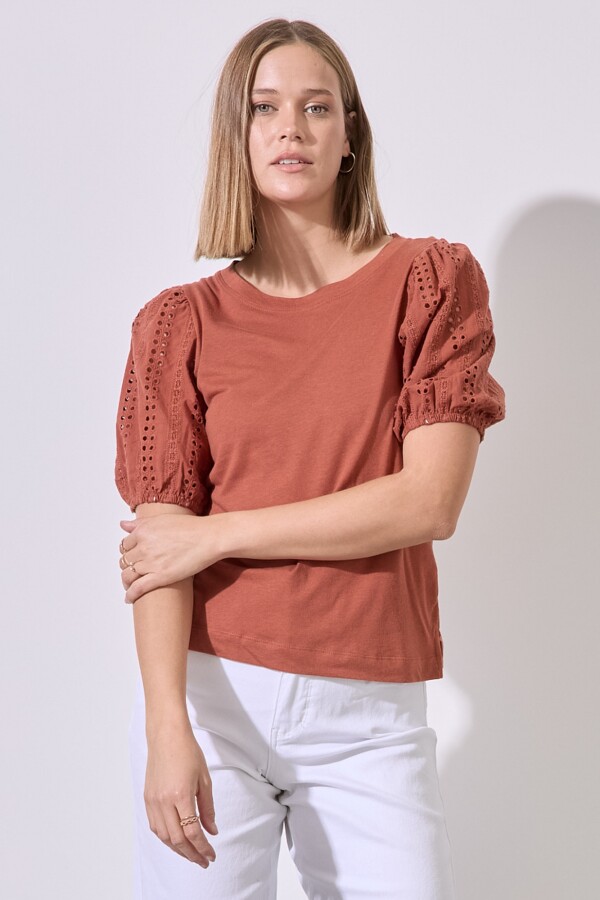 Blusa Broderie TERRACOTA