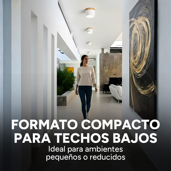 Plafón LED Techo 11cm Madera Nordico Moderno Luz Calida 10W Variante Blanca Fria