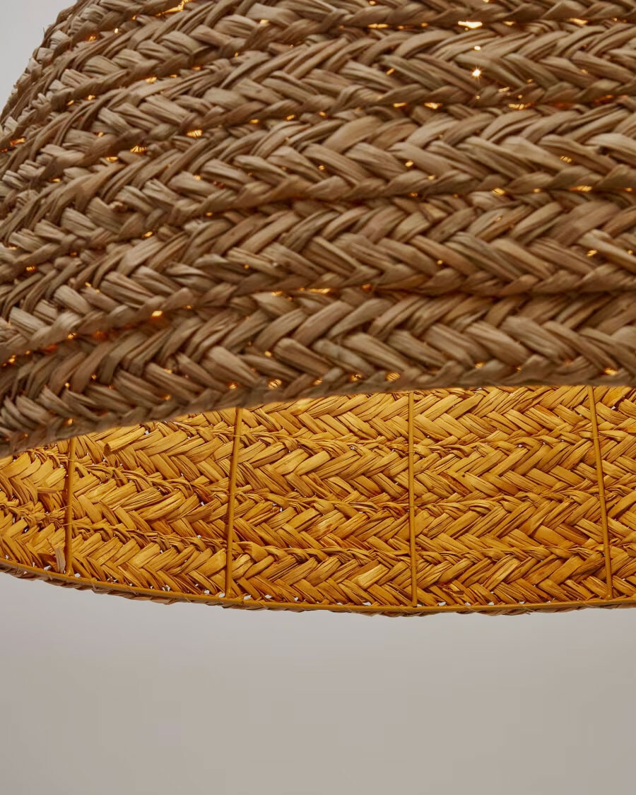 Pantalla para lámpara de techo Fonteta de fibras naturales con acabado natural Ø 60 cm Pantalla para lámpara de techo Fonteta de fibras naturales con acabado natural Ø 60 cm
