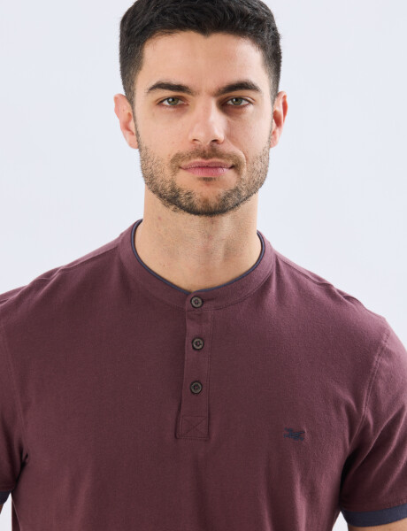 REMERA POLO CUELLO MAO Bordo
