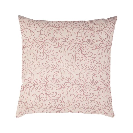 ALMOHADÓN GIRONA 45*45 ALGODON BEIGE/ROJO
