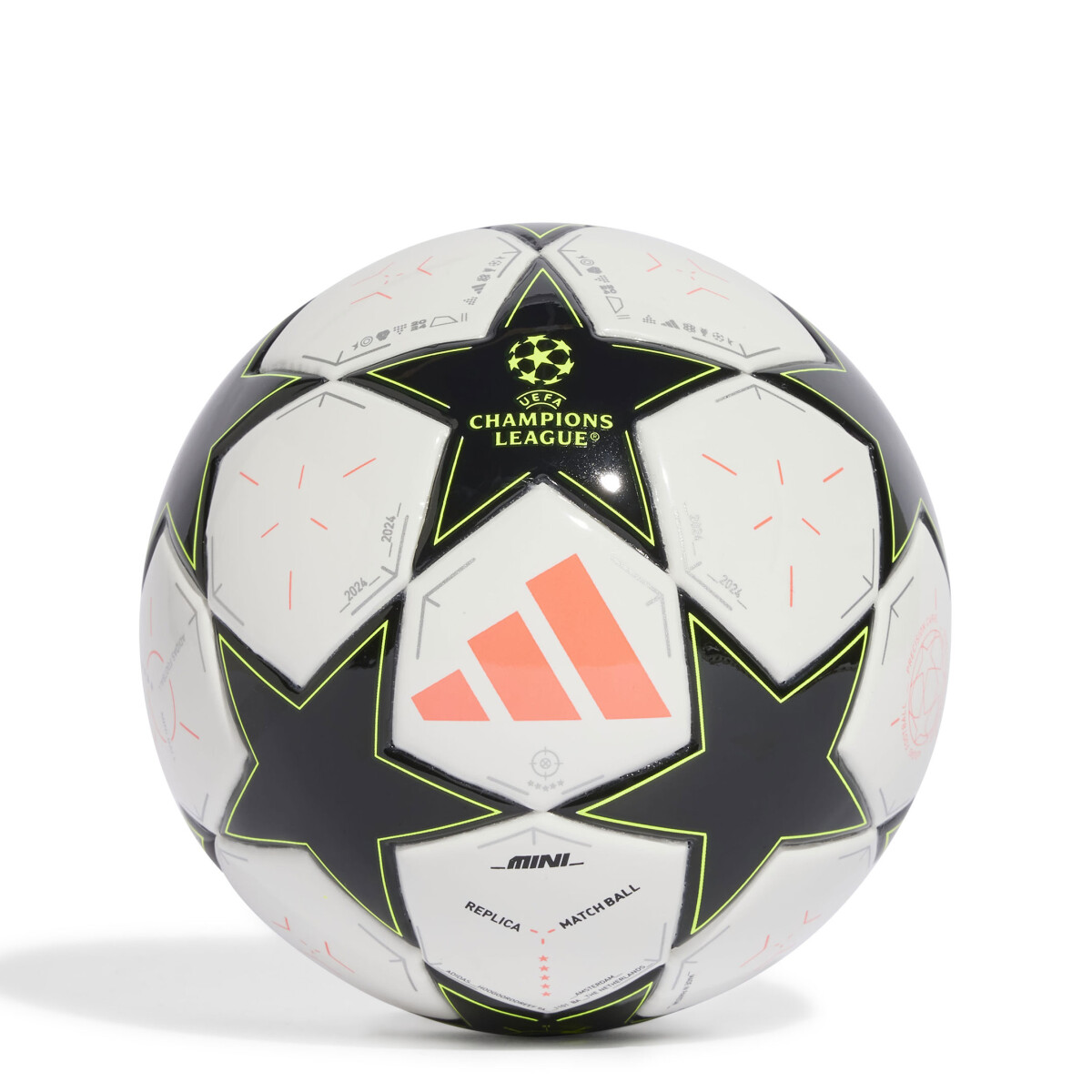 Pelota Adidas Mini Champions League - Blanco - Negro - Amarillo 