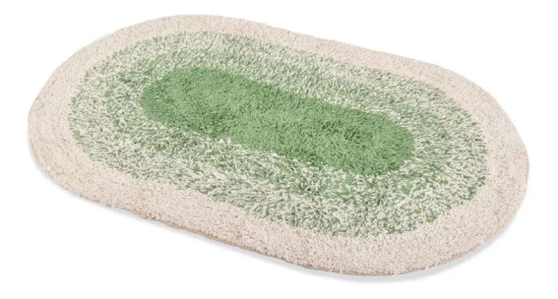 Alfombra Baño Ovalada 100% Algodón 40x60 - Verde 