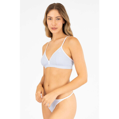 Top triangulo sole Lilac blue