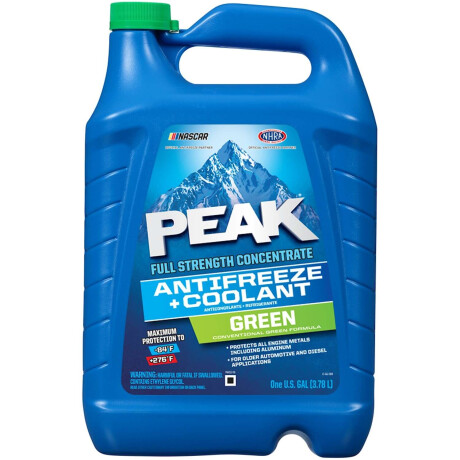 REFRIGERANTE - ANTICONGELANTE VERDE CONCENTRADO P/DILUIR 3.78LTS PEAK REFRIGERANTE - ANTICONGELANTE VERDE CONCENTRADO P/DILUIR 3.78LTS PEAK