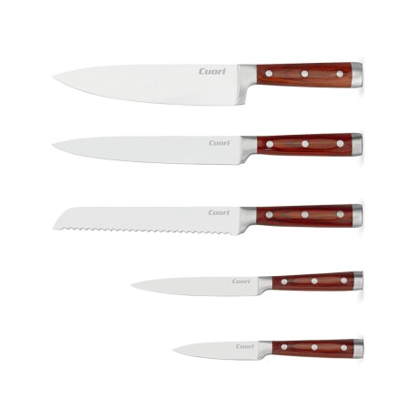 Set de Cuchillos con Mango de Madera Cuori Noce 6 Piezas Set de Cuchillos con Mango de Madera Cuori Noce 6 Piezas